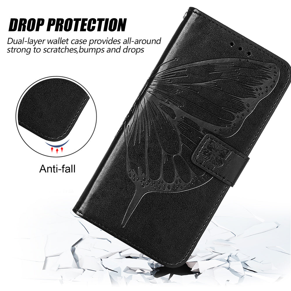YB Imprinting Series-4 For Samsung Galaxy A25 5G A24 4G Wallet Stand Case Leather Butterfly Imprinted Phone Cover with Strap YB Imprinting Series-4 For Samsung Galaxy A25 5G A24 4G Wallet Stand Case Leather Butterfly Imprinted Phone Cover with Strap